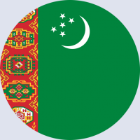 كتابة أسماء على صورة علم تركمانستان