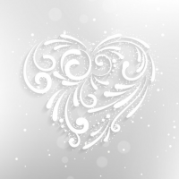 كتابة أسماء على صورة تصميم قلوب بيضاء
