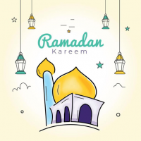 كتابة أسماء على صورة خلفية رمضان